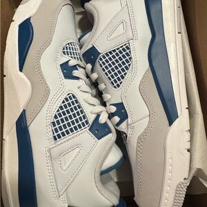 JORDAN 4 RETRO MILITARY BLUE Size 3 Youth Brand New